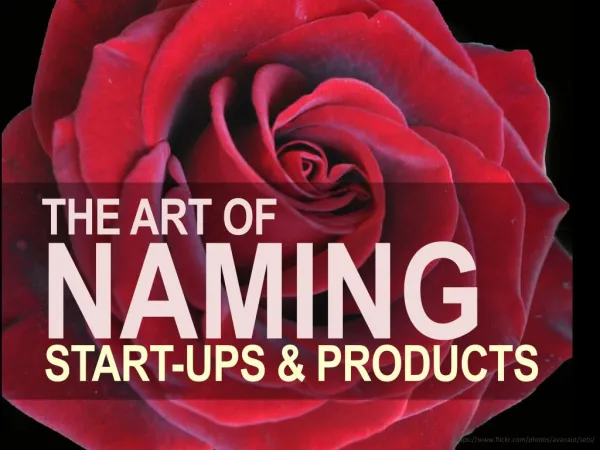 The art of naming startups and products
