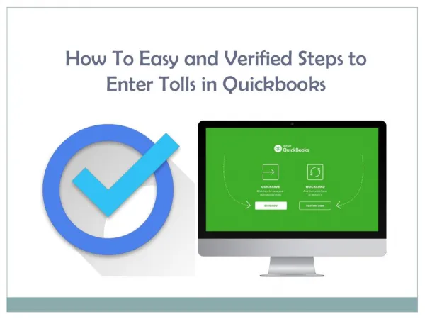 How to easy and verified steps to enter tolls in quickbooks