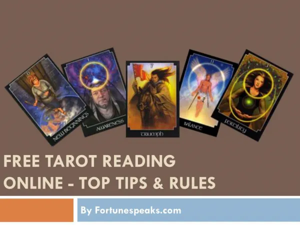 Free Tarot Reading online - Top Tips and Rules