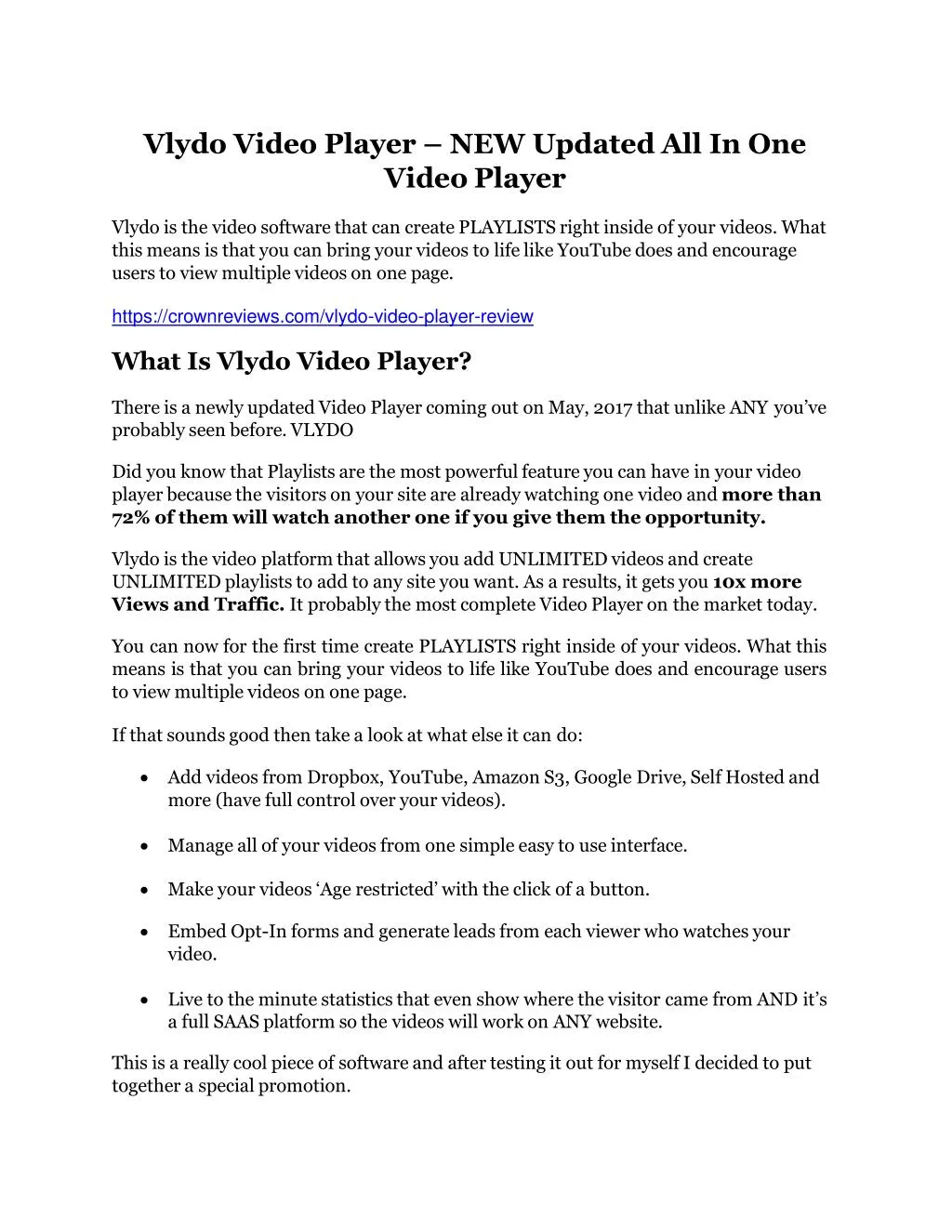 vlydo video player new updated all in one video