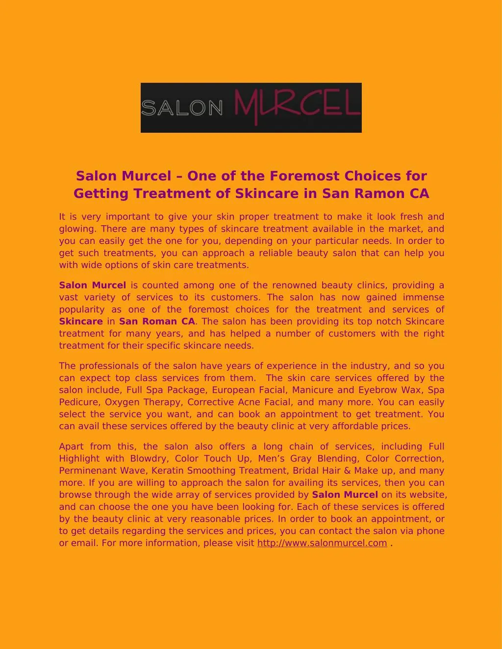 salon murcel one of the foremost choices