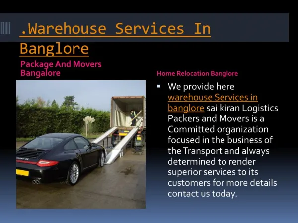 Package And Movers Bangalore