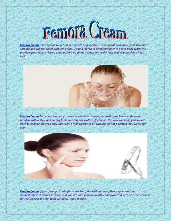 Femora Cream If wrinkles, crow's feet