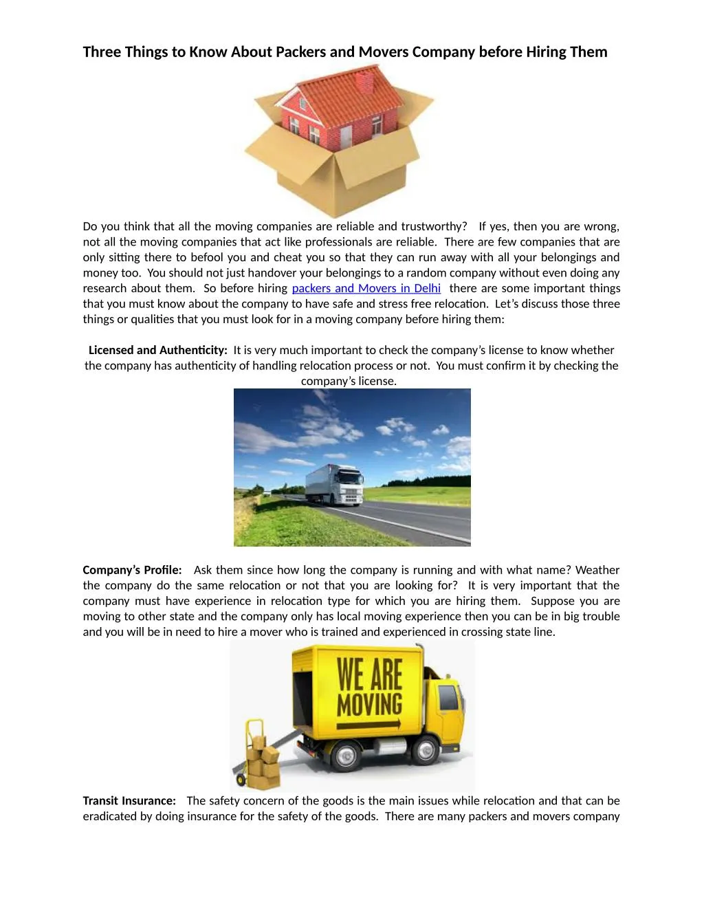three things to know about packers and movers