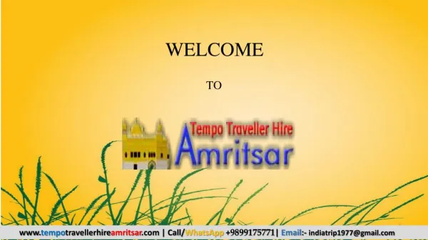 Hire Luxury Tempo Tarveller in Amritsar Tour