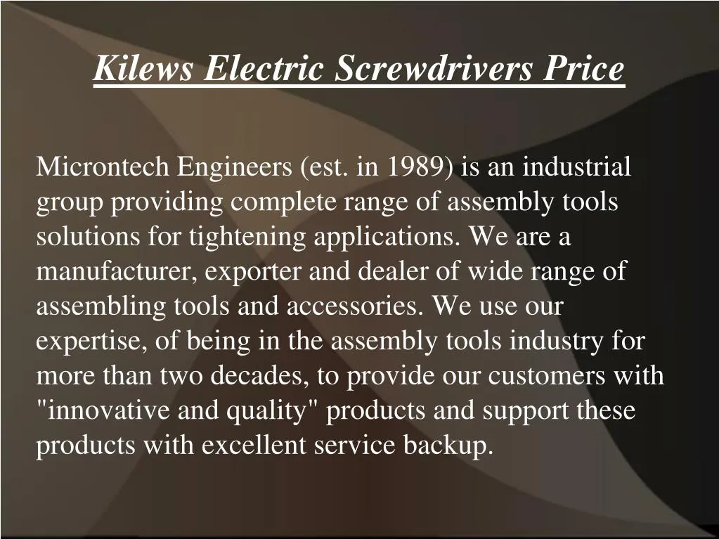kilews electric screwdrivers price
