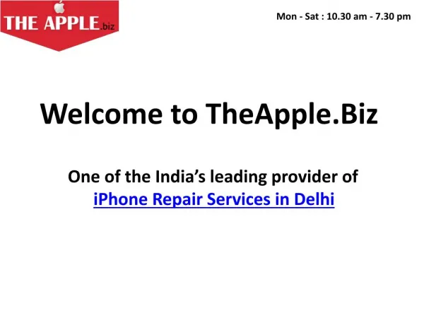 iPhone Repair Services in Delhi - iPhone Repair Delhi - TheApple.Biz