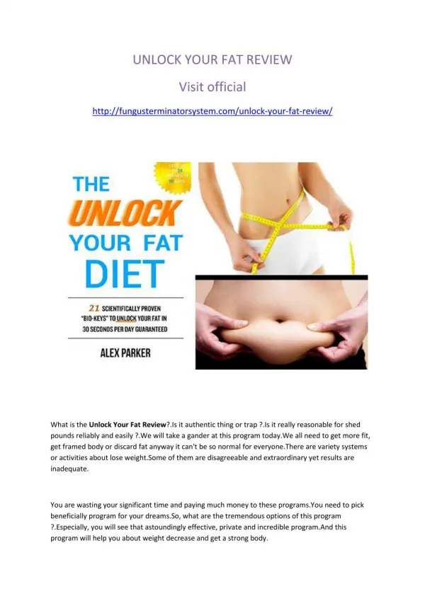 Unlock your fat review