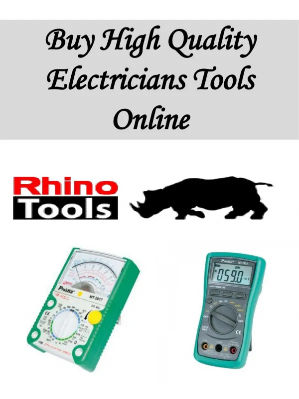 Buy High Quality Electricians Tools Online