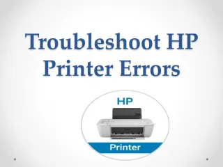 Troubleshoot HP Printer Errors - slide 1