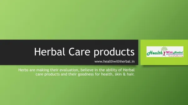 Herbal Care products in India at healthwithherbal