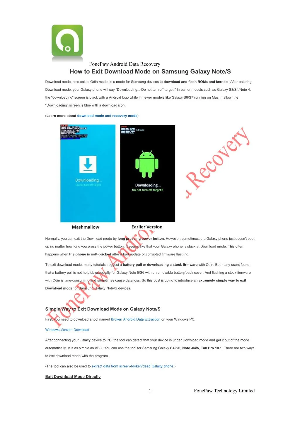 fonepawandroid data recovery how to exit download