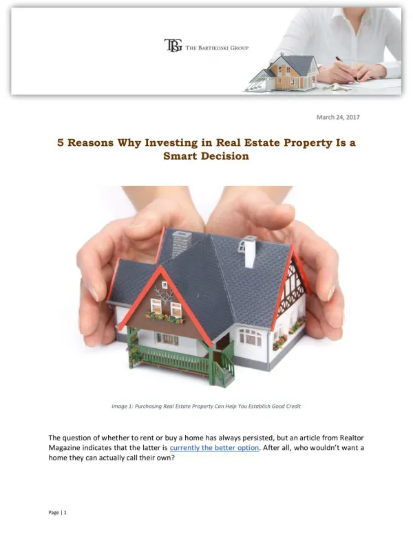 5 Reasons Why Investing in Real Estate Property Is a Smart Decision