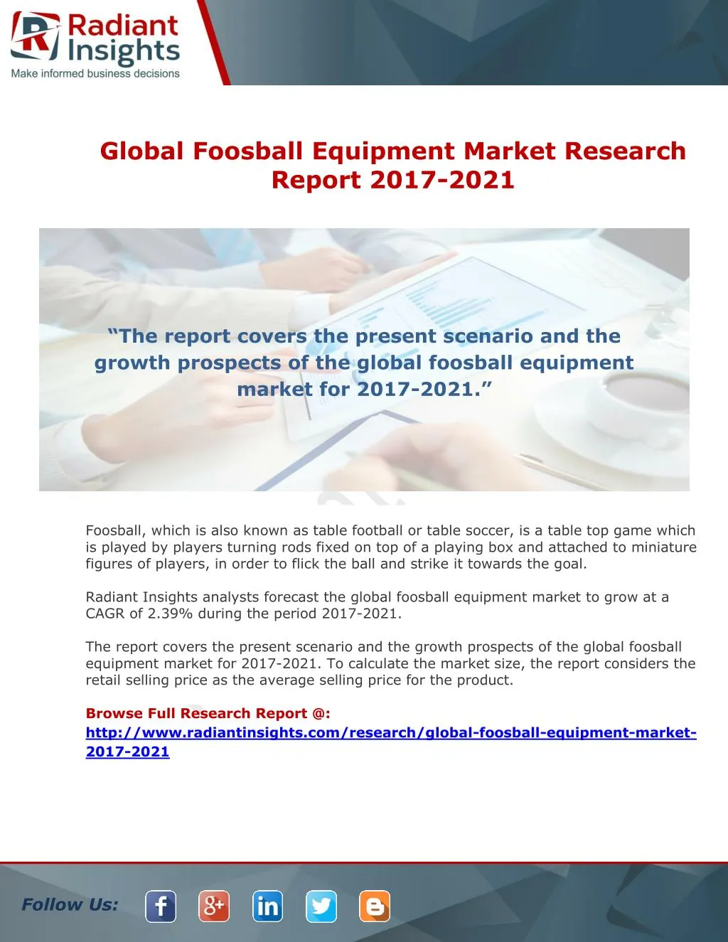 global foosball equipment market research report