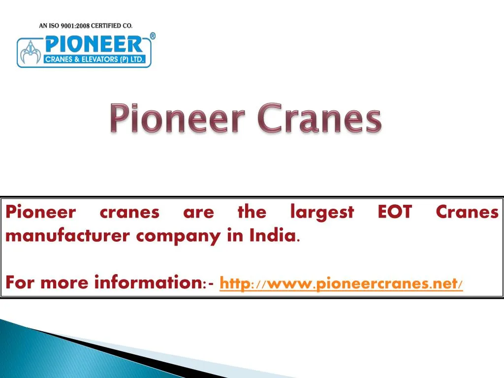 pioneer cranes