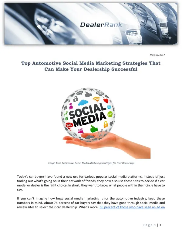 Top Automotive Social Media Marketing Strategies That Can Make Your Dealership Successful