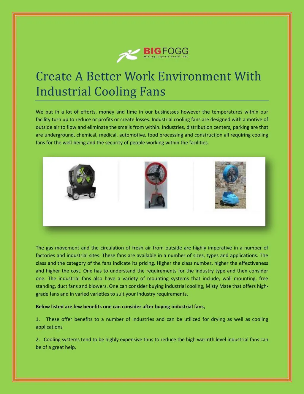 create a better work environment with industrial