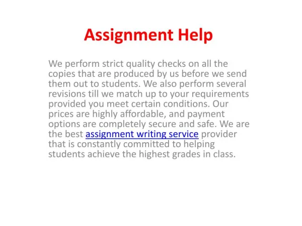 Hire Best Assignment Help Writing Service at Cheap Price