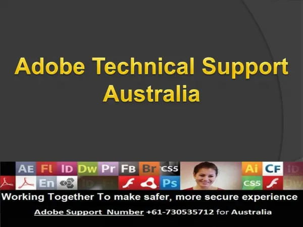Adobe Technical Support Australia number 61-730535712.