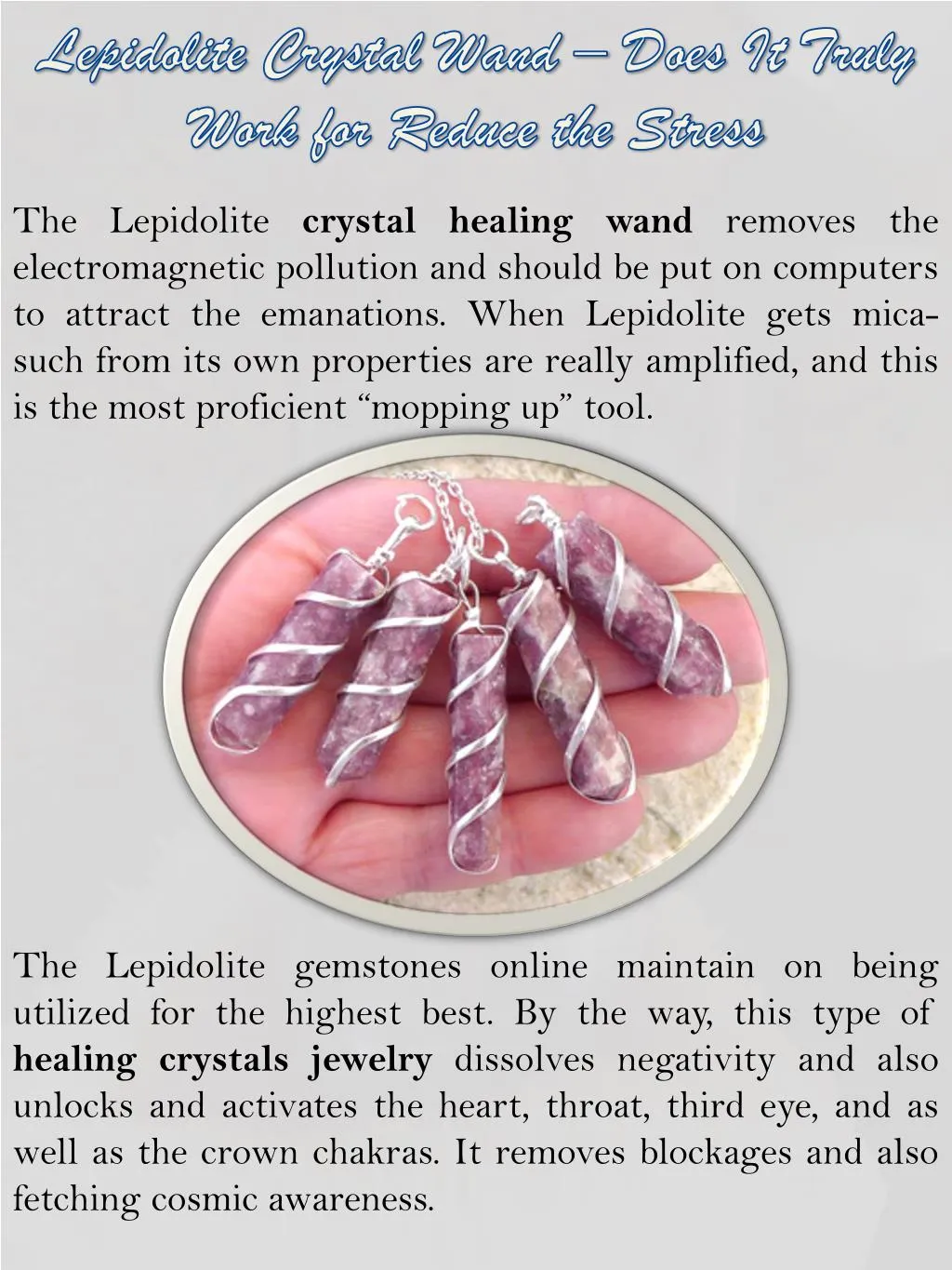 the lepidolite crystal healing wand removes