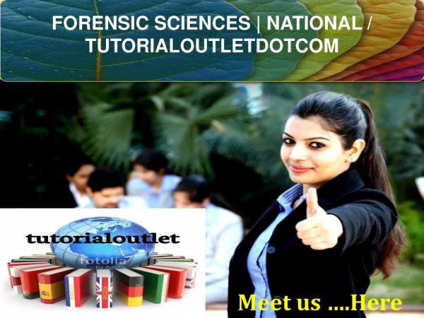 FORENSIC SCIENCES | NATIONAL / TUTORIALOUTLETDOTCOM