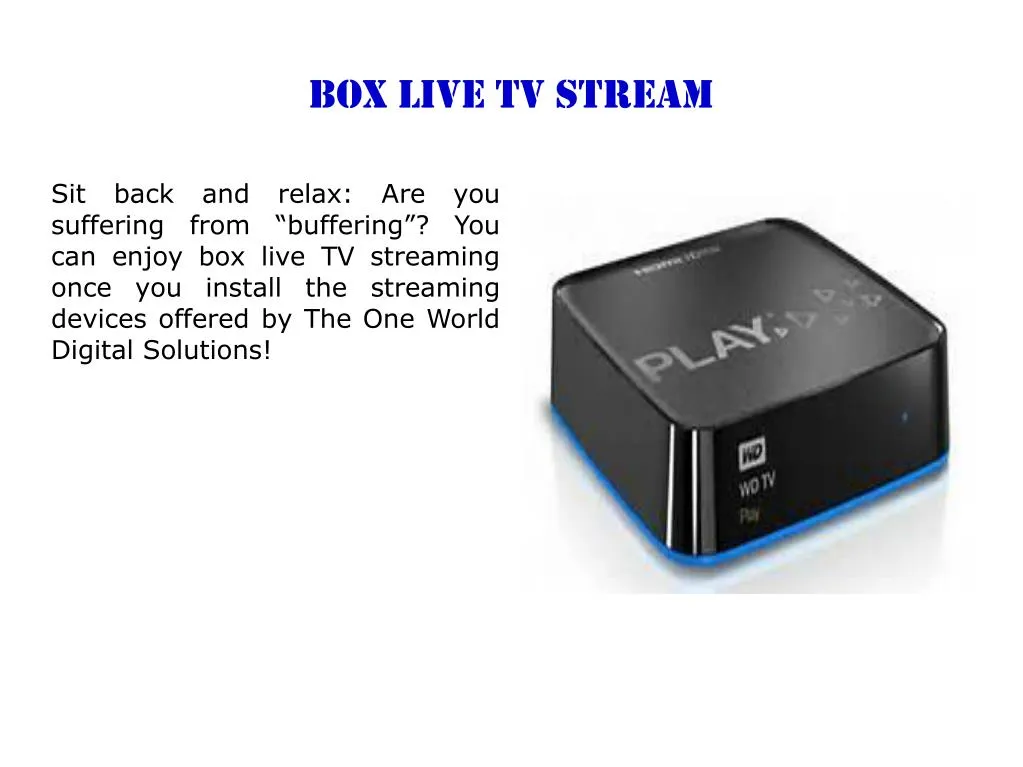 box live tv stream
