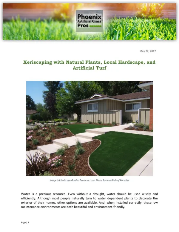 Xeriscaping with Natural Plants, Local Hardscape, and Artificial Turf