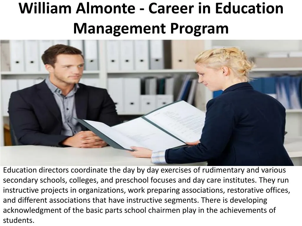 william almonte career in education management program