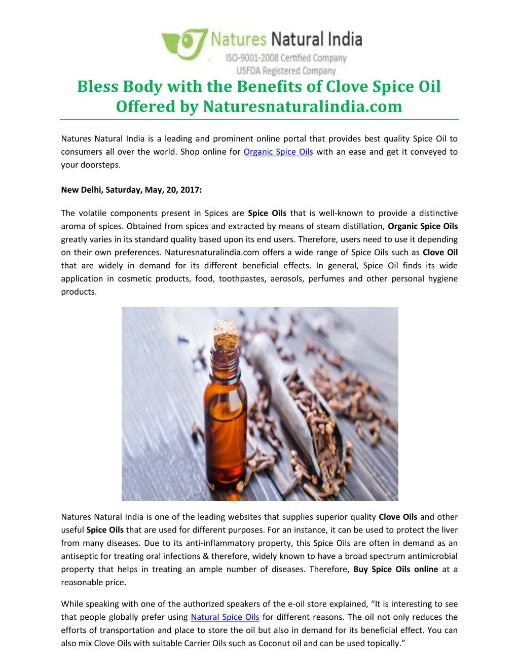 bless body with the benefits of clove spice