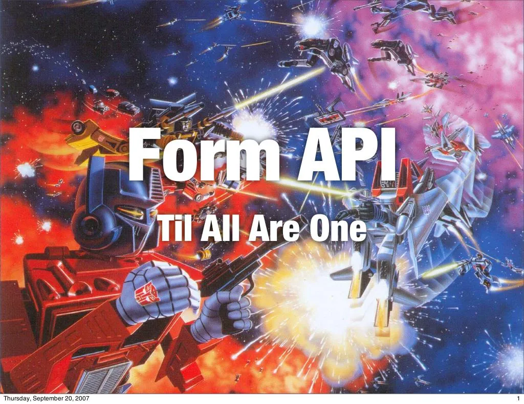 form api til all are one