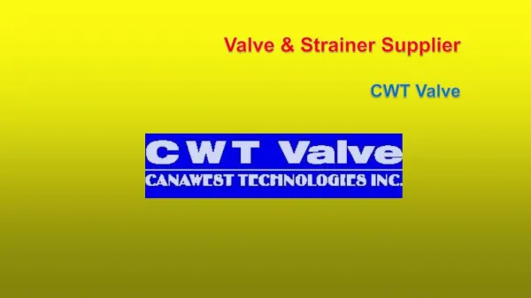 Valves and Strainers