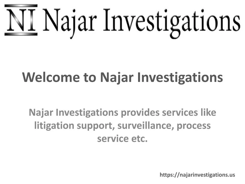 welcome to najar investigations