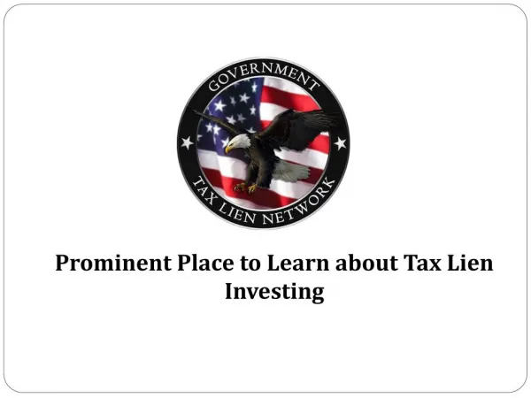 Prominent Place to Learn about Tax Lien Investing