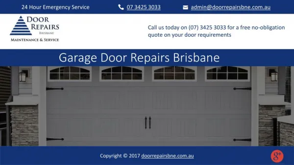 Garage Door Repairs Brisbane
