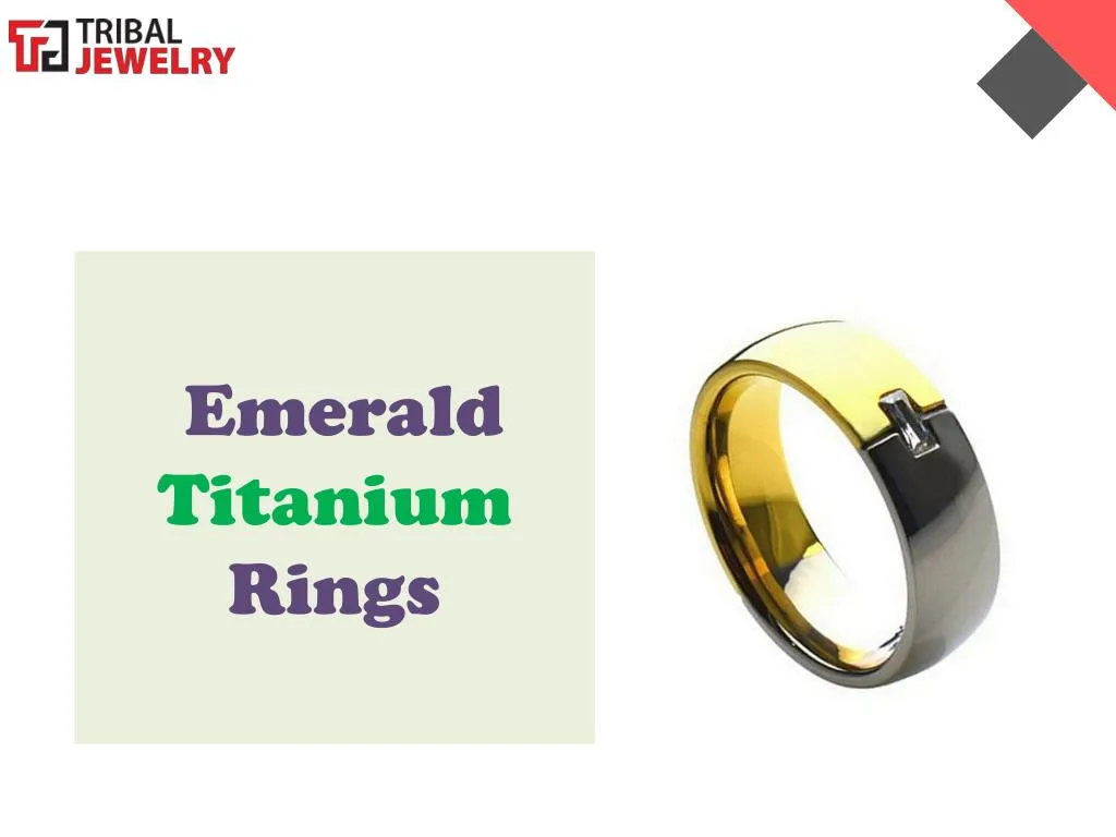 emerald titanium rings