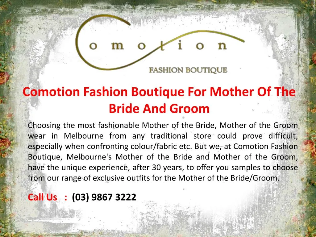 comotion fashion boutique for mother of the bride