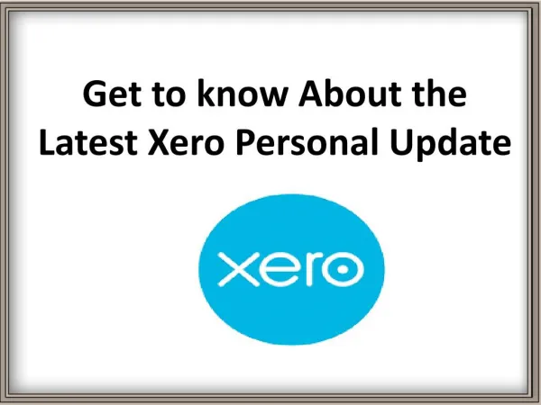 Get to know about the latest Xero Personal update