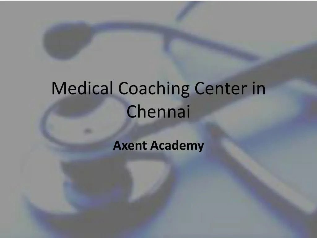 medical coaching center in chennai