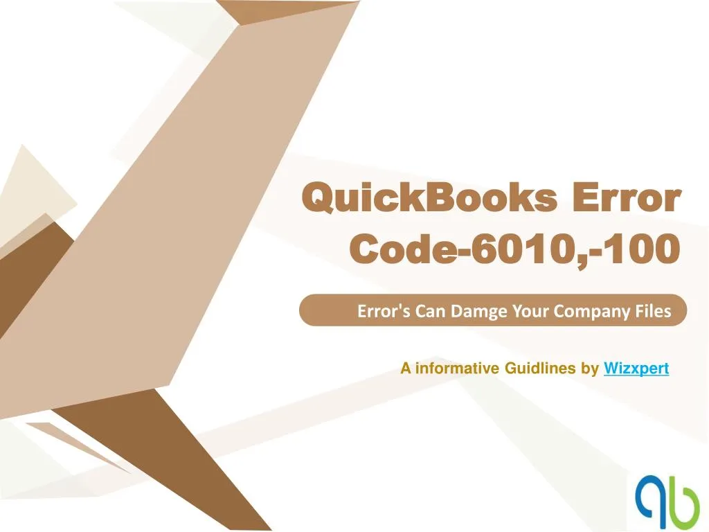 quickbooks error code 6010 100