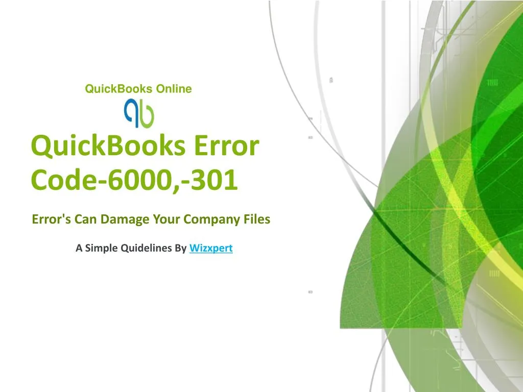 quickbooks error code 6000 301
