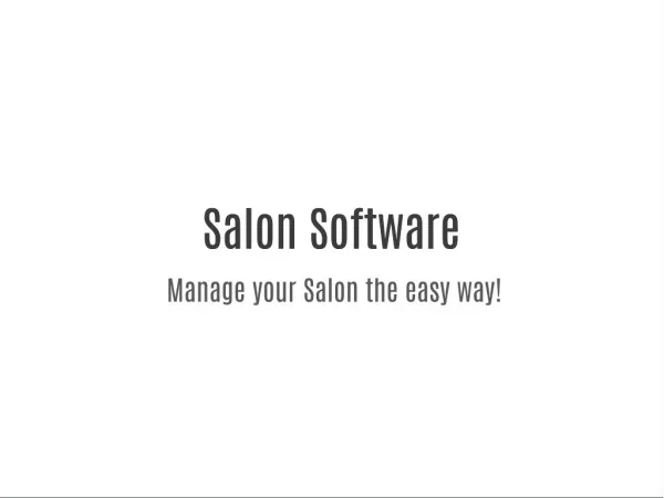 Salon Software Booking & Appointment Management Software