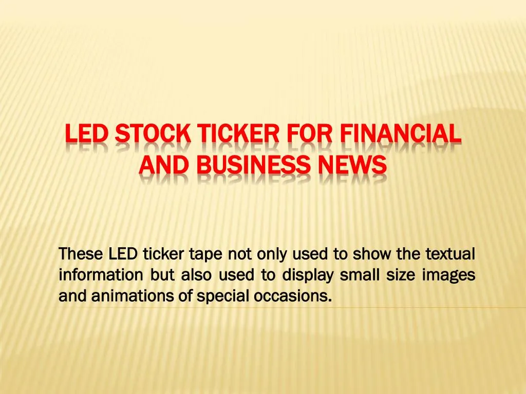 led stock ticker for financial and business news