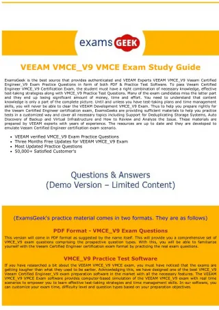 VMCE_V9 Exam Dumps - Veeam Certified Engineer (VMCE) v9 Exam Questions - slide 1