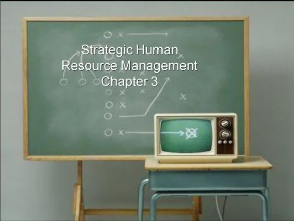 Strategic Human Resource Management Chapter 3