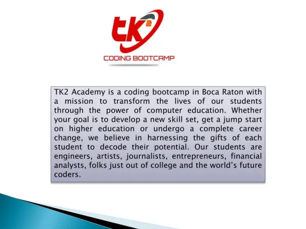 Web development training - TK2 Academy