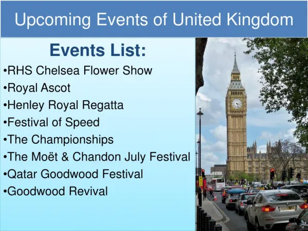 Upcoming events in united kingdom 2017