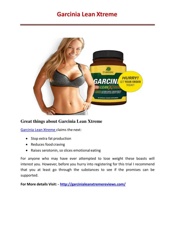 garcinia lean xtreme
