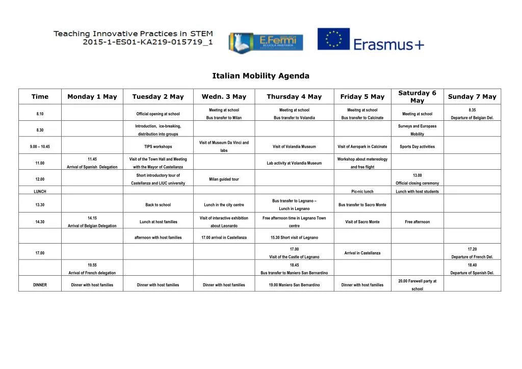 italian mobility agenda