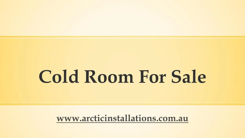 cold room for sale