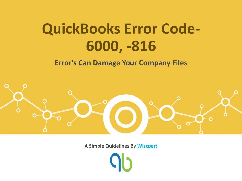 quickbooks error code 6000 816